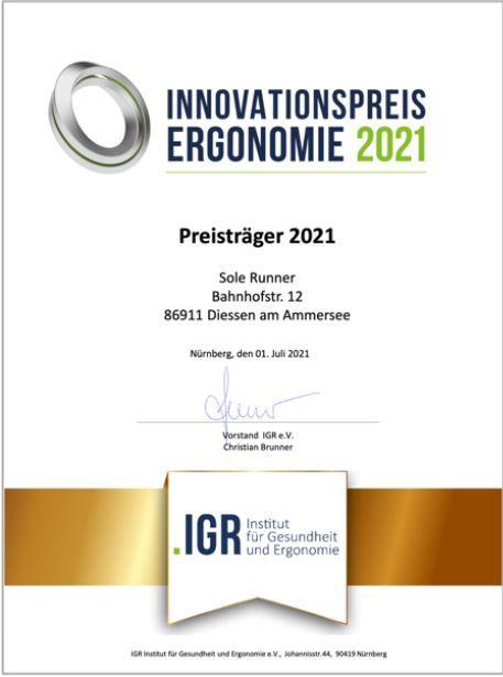 Sole Runner Barfussschuh Innovationspreis 2021