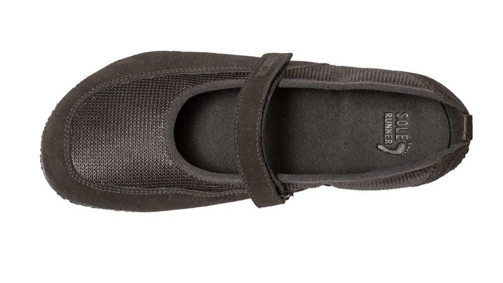 SoleRunner-Leda-black-Damen-Barfuss-Ballerina-vo